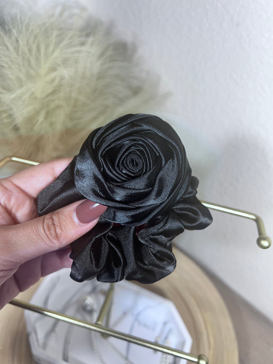 Black Rose Scrunchie